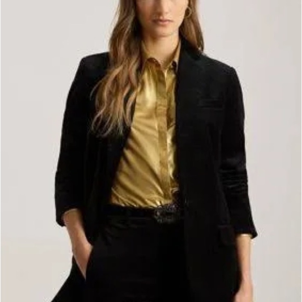 Ralph Lauren Black Velvet Blazer